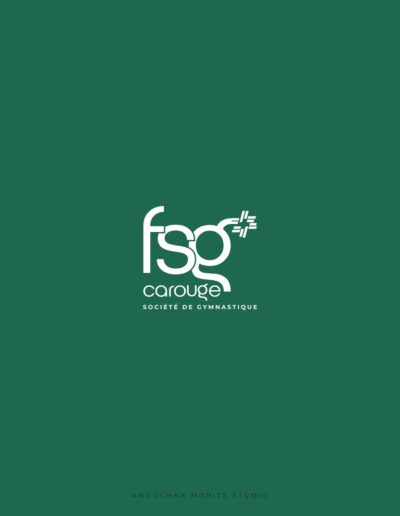 Création de logo pour société de gymnastique – FSG Carouge, Carouge, Genève, design graphique Anouchka Moritz Studio